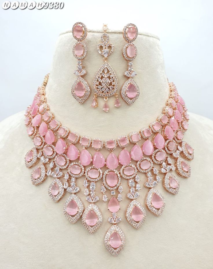 Natyam Necklace Set With Diamond And Shine