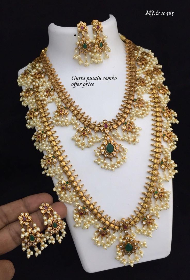 Deepthi Navya Lakshmi Combo Necklace set