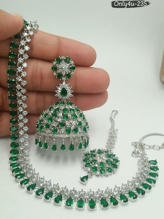 Royal Locket Diamond Necklace Set